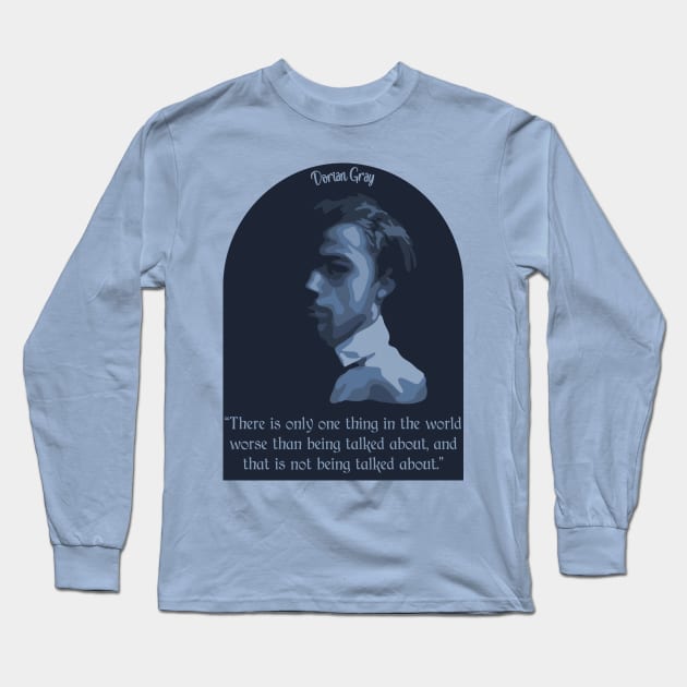 Dorian Gray Portrait and Quote Long Sleeve T-Shirt by Slightly Unhinged